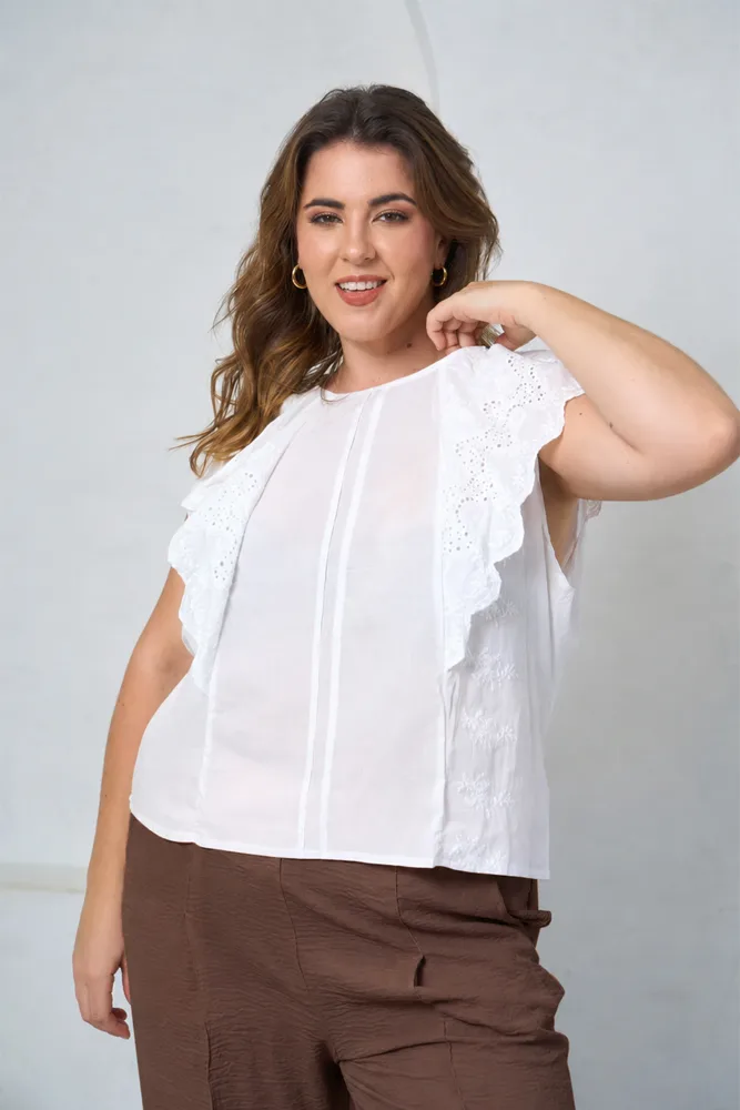 41506 Blusa Volado Broderie